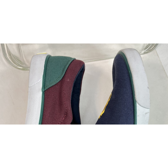 Polo Ralph Lauren Big Pony Sneakers Kids Size 2 Color Block Slip-On Canvas - Picture 8 of 14